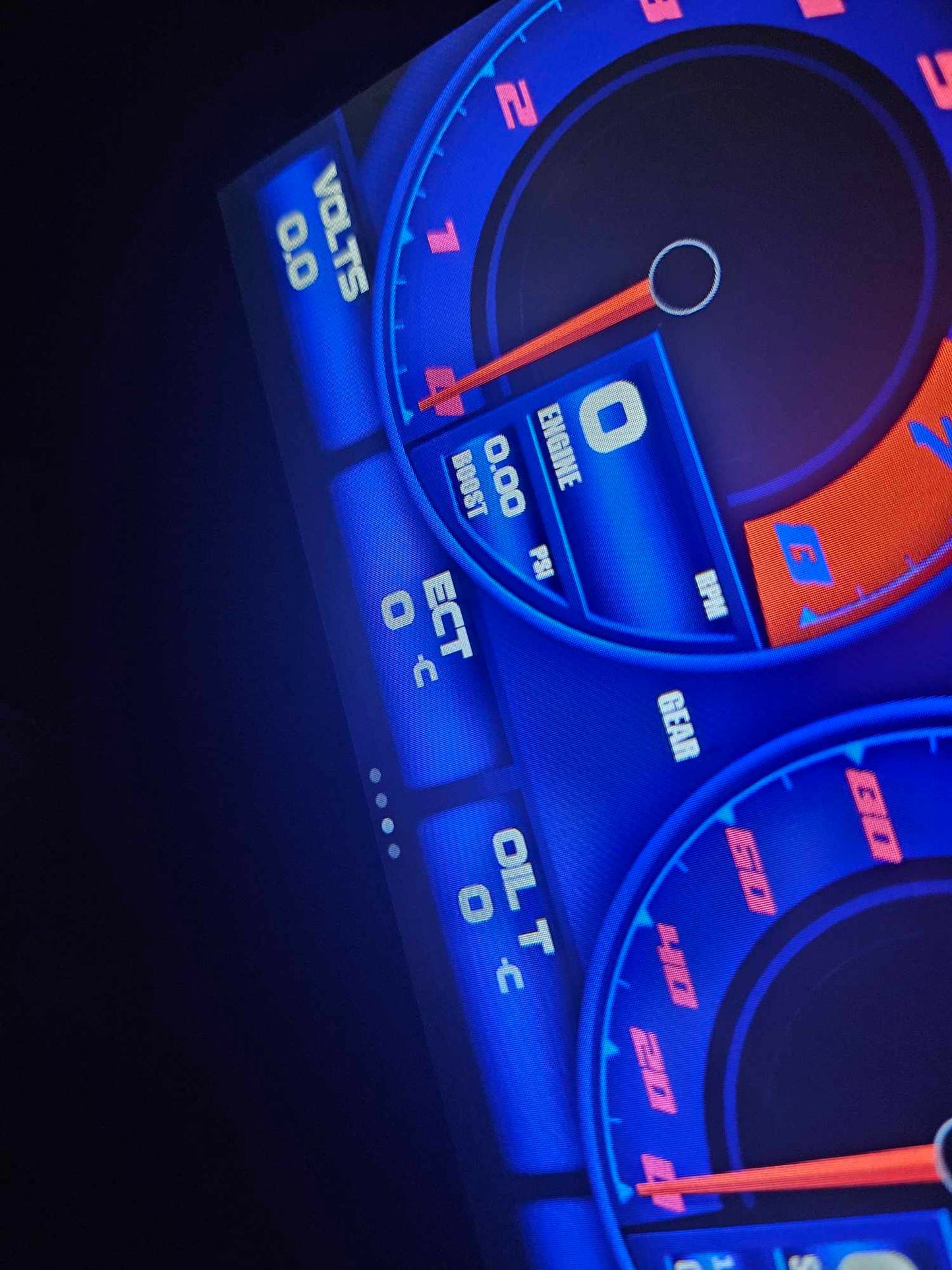Haltech inspired ic7 blue Digital dash layout for power tune with customizable text