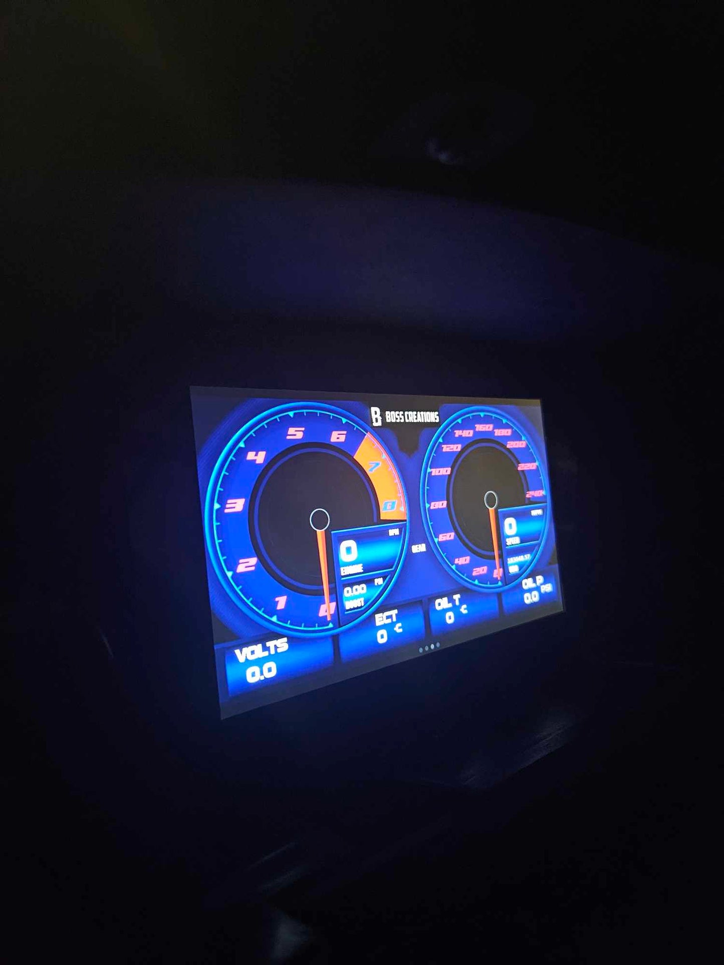 Haltech inspired ic7 blue Digital dash layout for power tune with customizable text