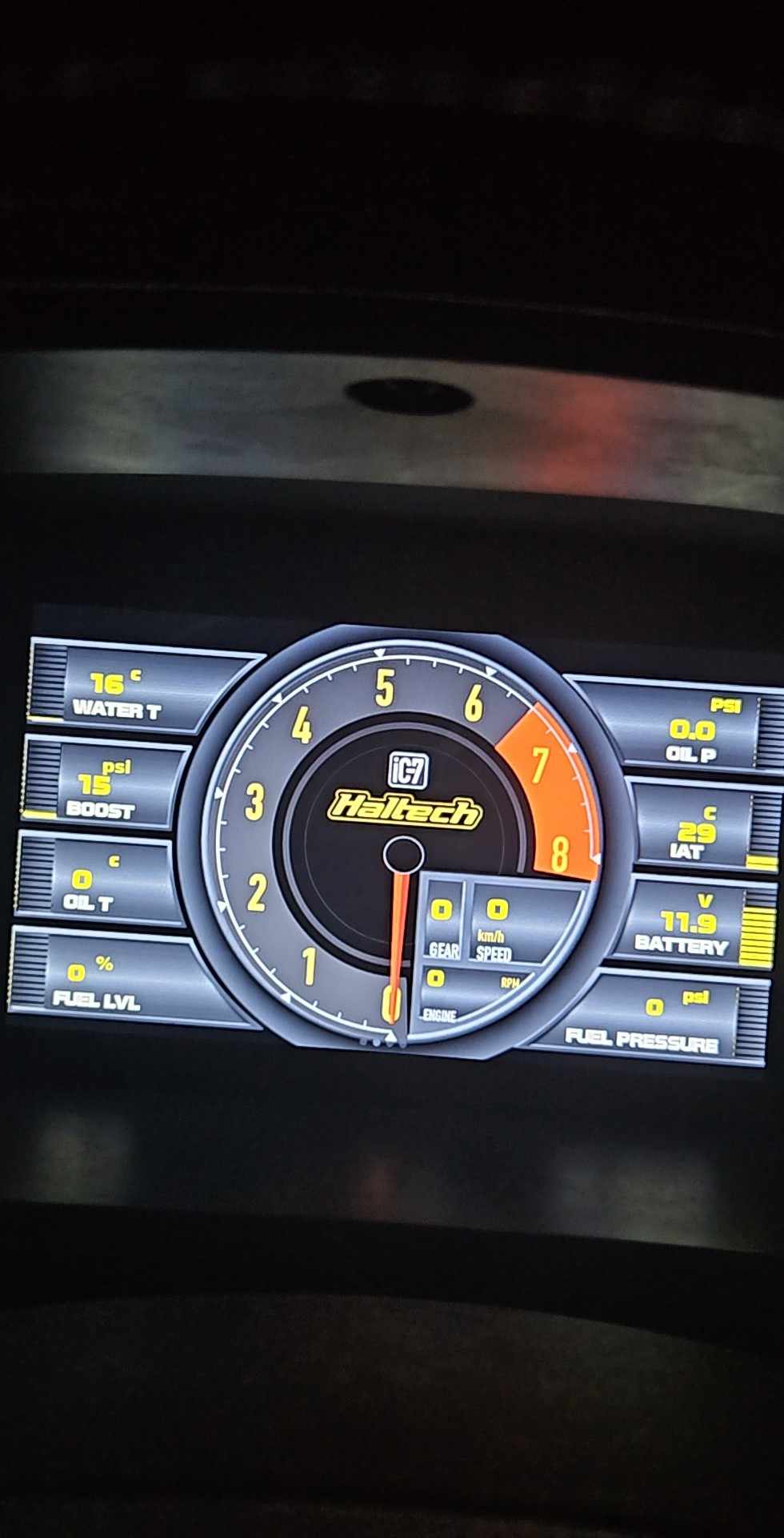 Haltech inspired ic7 digital dash Powertune customizable text 8k and 9k rpm variants