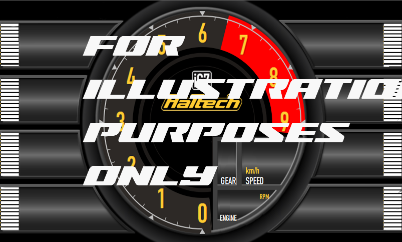 Haltech inspired ic7 digital dash Powertune customizable text 8k and 9k rpm variants