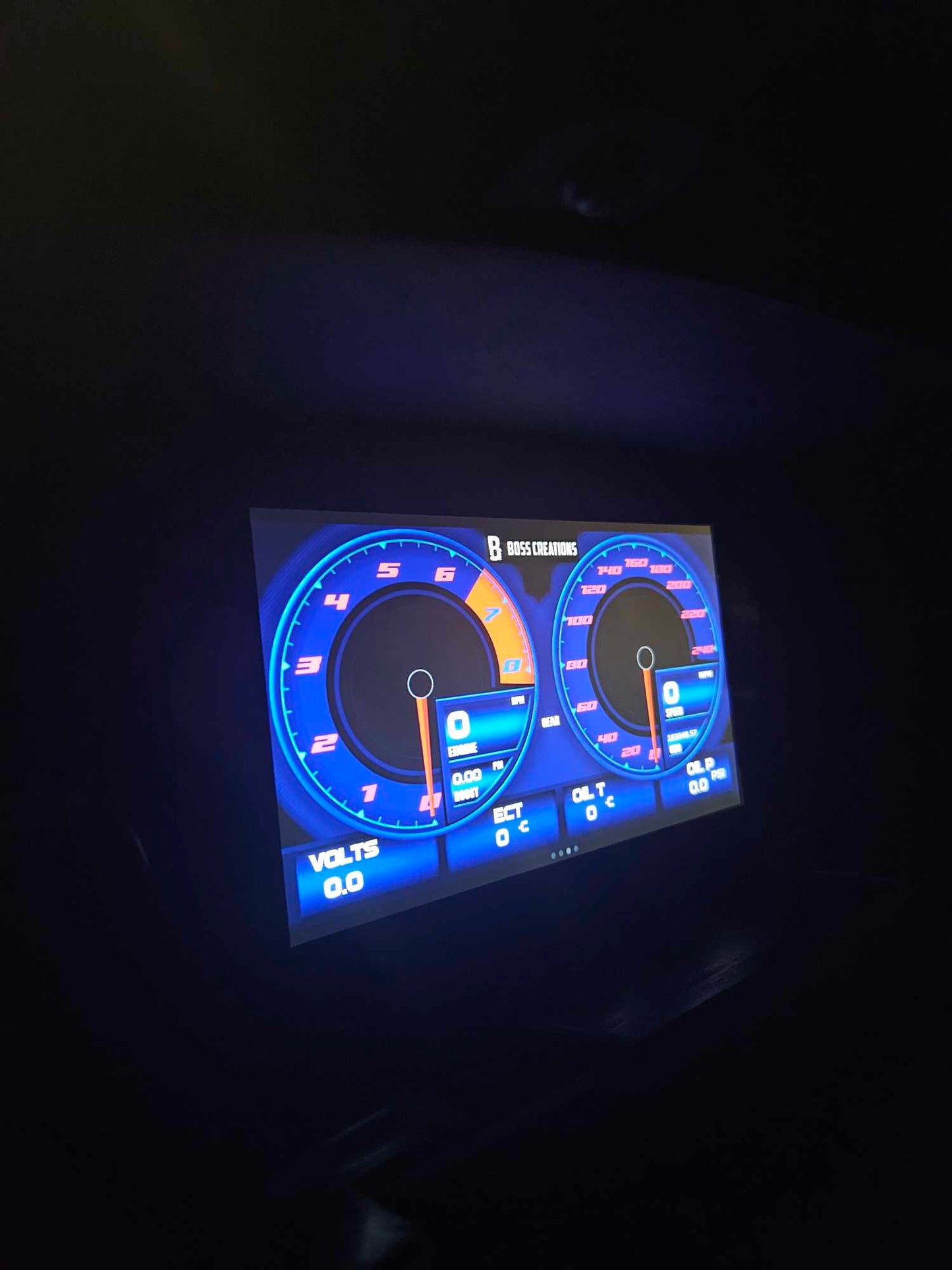 Haltech inspired ic7 blue Digital dash layout for power tune  with customizable text