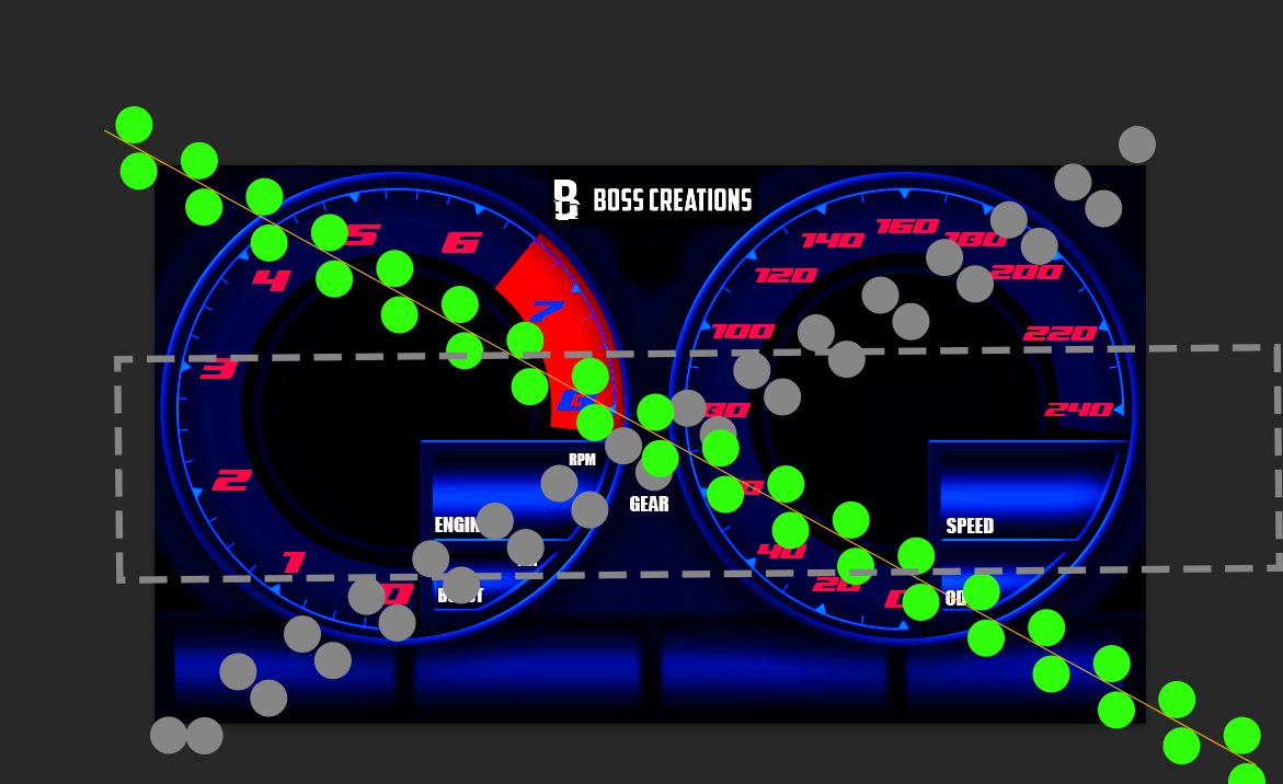 Haltech inspired ic7 blue Digital dash layout for power tune  with customizable text